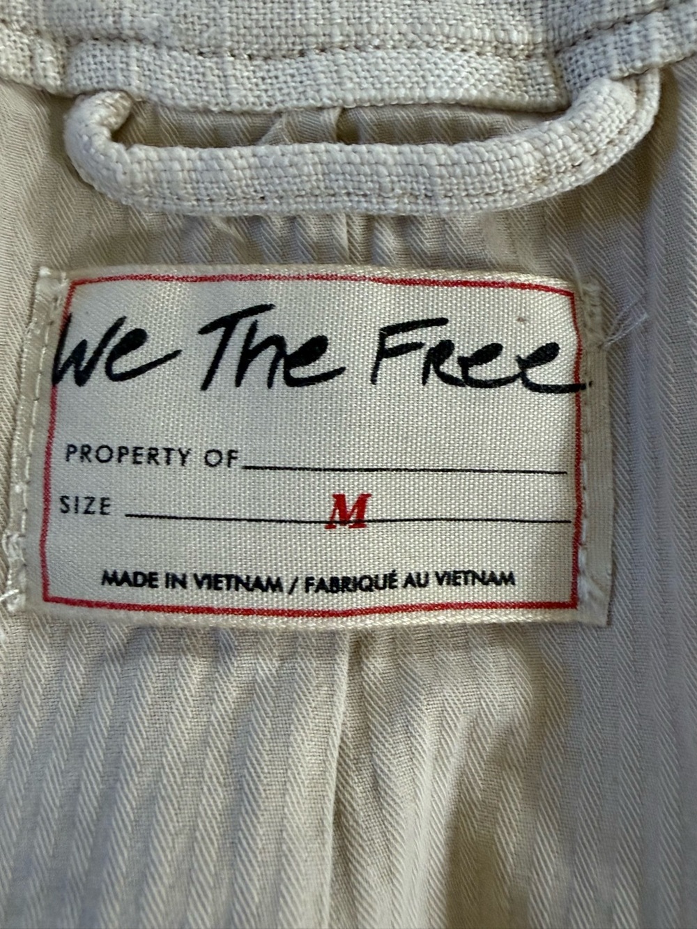 We the Free Free People Women’s Oatmeal Linen/ Viscose Vest Waistcoat Size M - Picture 4 of 8
